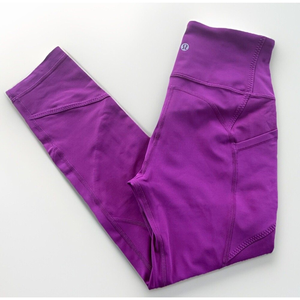 NWT Lululemon ’’ Size 6 Fast Free Magenta Vivid Plum High Rise Pocket Leggings